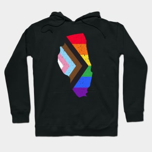 Illinois State Pride: Embrace Progress with the Progress Pride Flag Design Hoodie